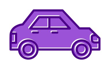 Araba düz simgesi. Vektör çizim 