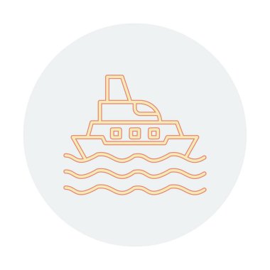 Gemi simgesi, vektör illüstrasyonu