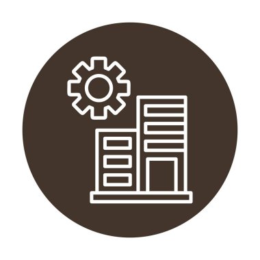 Bakım daireleri simge vektör illüstrasyonu 