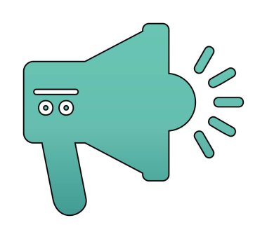 megafon simgesi, vektör illüstrasyonu