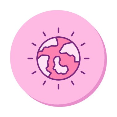 Dünya Günü ikon vektör illüstrasyonu