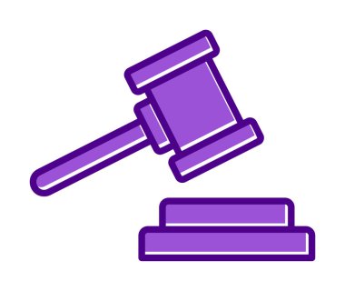 Basit yassı adalet yasası vektör illüstrasyonu