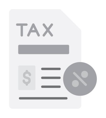 Vergi Kağıtları simgesi, vektör illüstrasyonu               