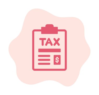 Vergi panosu simgesinin vektör illüstrasyonu