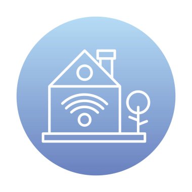 akıllı ev renkli vektör simgesi