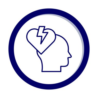 kırık kalp simge vektör çizim