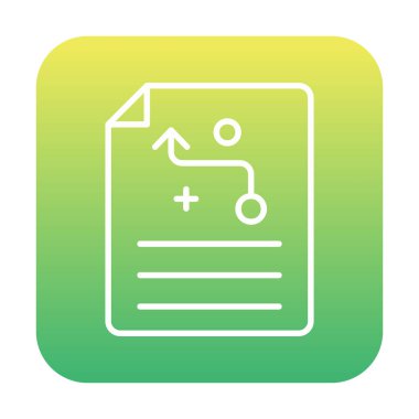 Basit Strateji simgesi, vektör illüstrasyonu