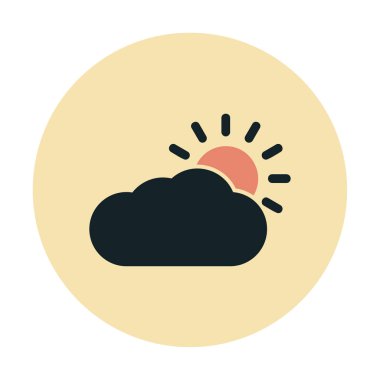 Hava durumu simgesi, vektör illüstrasyonu 