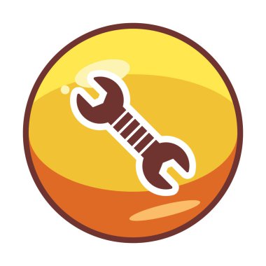 Wrench kutsal kişilerin resmi, vektör çizim