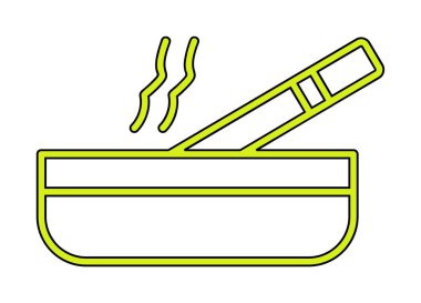 Küllük ikonu vektör illüstrasyonunda sigara