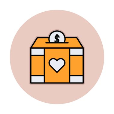 Charity Kutu vektör simgesi 
