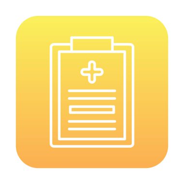 Tıbbi Kayıtlar ikonu. Basit resimleme                                 