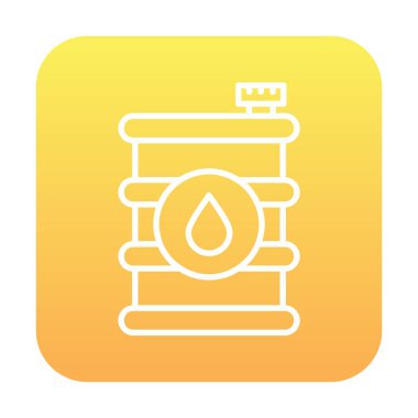 Yağ varili düz ikon vektör çizimi