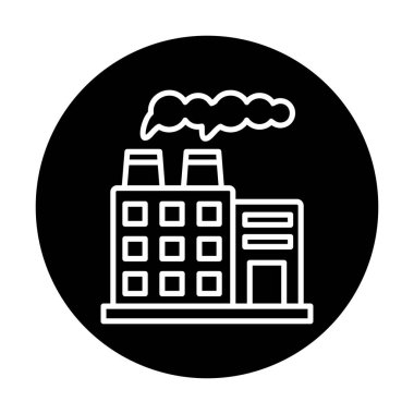 Factory icon, vector illustration simple design