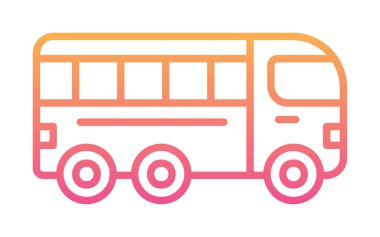 bus simgesi, vektör illüstrasyonu