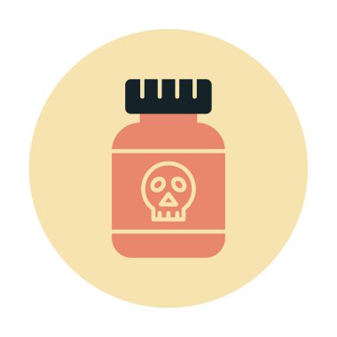 Zehir. Web simgesi basit illüstrasyon 