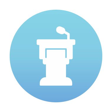 Podyum simgesinin vektör illüstrasyonu 