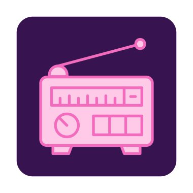 radyo simgesi web basit illüstrasyon