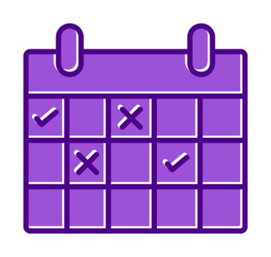 Takvim simgesi, vektör çizimi