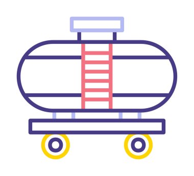 Tren, vagon nakliye ikonları. Kargo için lojistik resimler