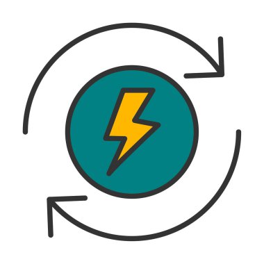 Düz güç. Web simgesi basit illüstrasyon