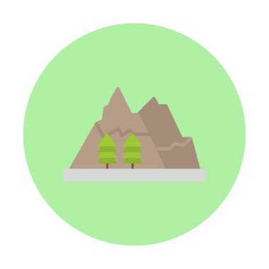 basit vektör izole dağ simgesi 