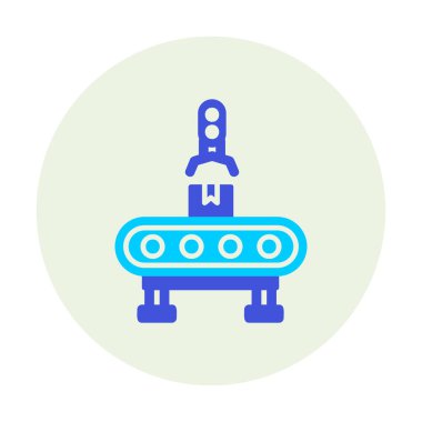 Basit Fabrika Makine simgesi vektör çizimi  