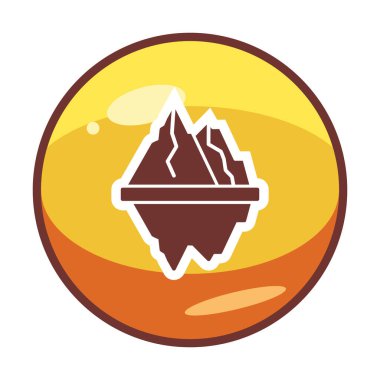 Iceberg vektör simgesi izole edildi