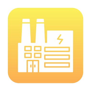 Elektrik fabrikası renkli vektör simgesi