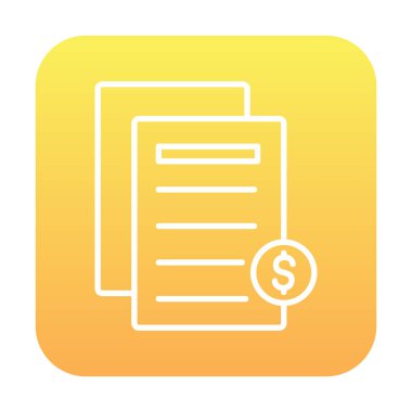 Bill düz simgesi, vektör illüstrasyonu