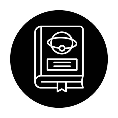 Vektör illüstrasyonu, Astronomi Kitabı simgesi  