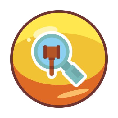 Büyütücü cam çizgi simgesi, arama konsepti