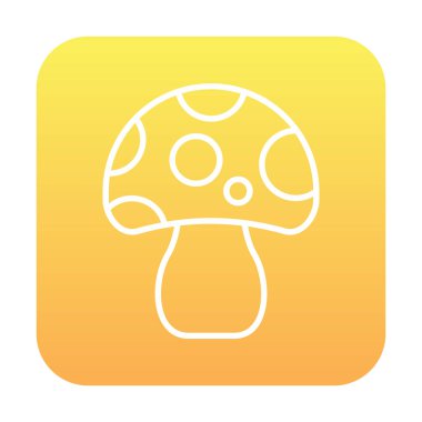 Mantar. Web simgesi basit illüstrasyon