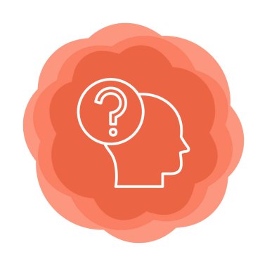 İnsan başlı soru işareti, satır biçimi simgesi 