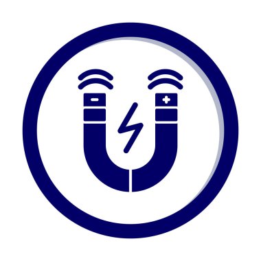 Manyetik alan simgesi, vektör illüstrasyonu