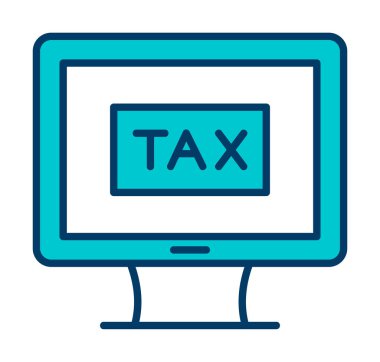 vergi ödeme ikonu vektör illüstrasyonu