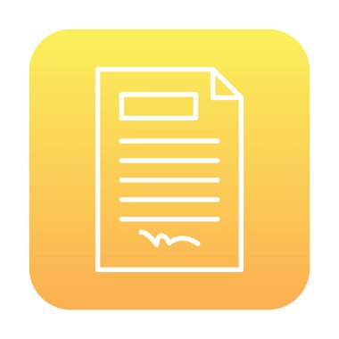 contract icon, vector illustration simple design