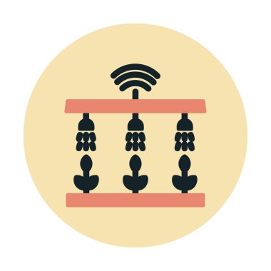 Akıllı Çiftlik. Web simgesi basit illüstrasyon 