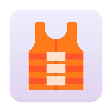 Can yeleği simge vektör çizim