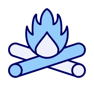 Basit Kamp Ateşi vektör illüstrasyonu 