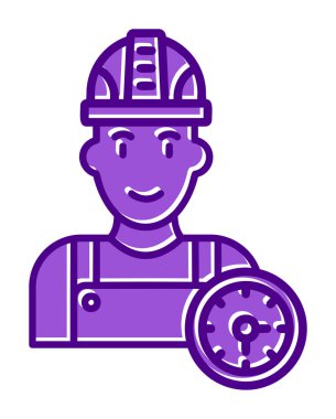 Çalışma Zamanı web simgesi vektör illüstrasyonu