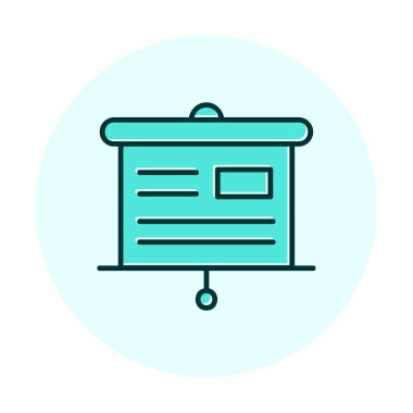 Sunum tahtası simgesi, vektör illüstrasyonu