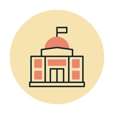 Elçilik oluşturma vektör çizgisi simgesi, 