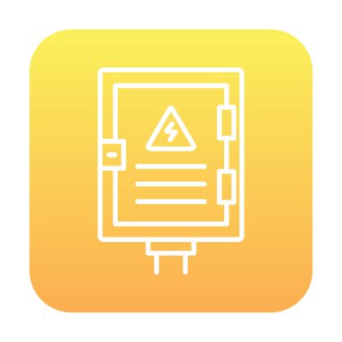 Elektrik Paneli düz simgesi, vektör illüstrasyonu                            