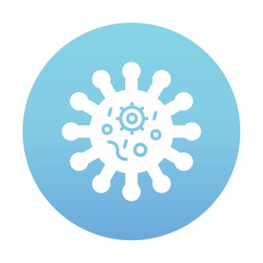 Corona virüs simgesi, covid-19 salgın hastalık sembolü, çizgi biçimi vektör simgesi