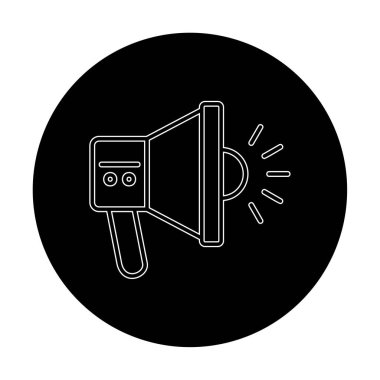 megafon simgesi, vektör illüstrasyonu