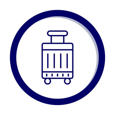 bavul ikonu vektör illüstrasyonu 