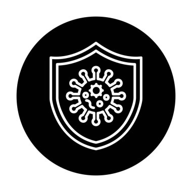 Virüs koruma simgesi vektör illüstrasyonu