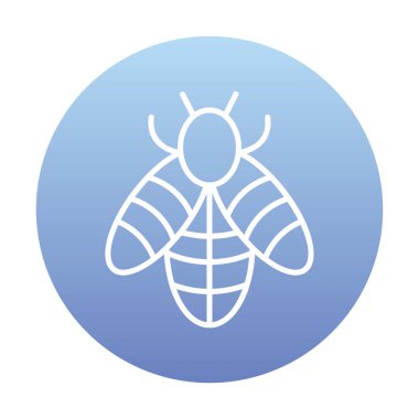 Şirin Arı simgesi, vektör çizim        