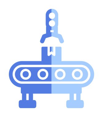 Basit Fabrika Makine simgesi vektör çizimi  